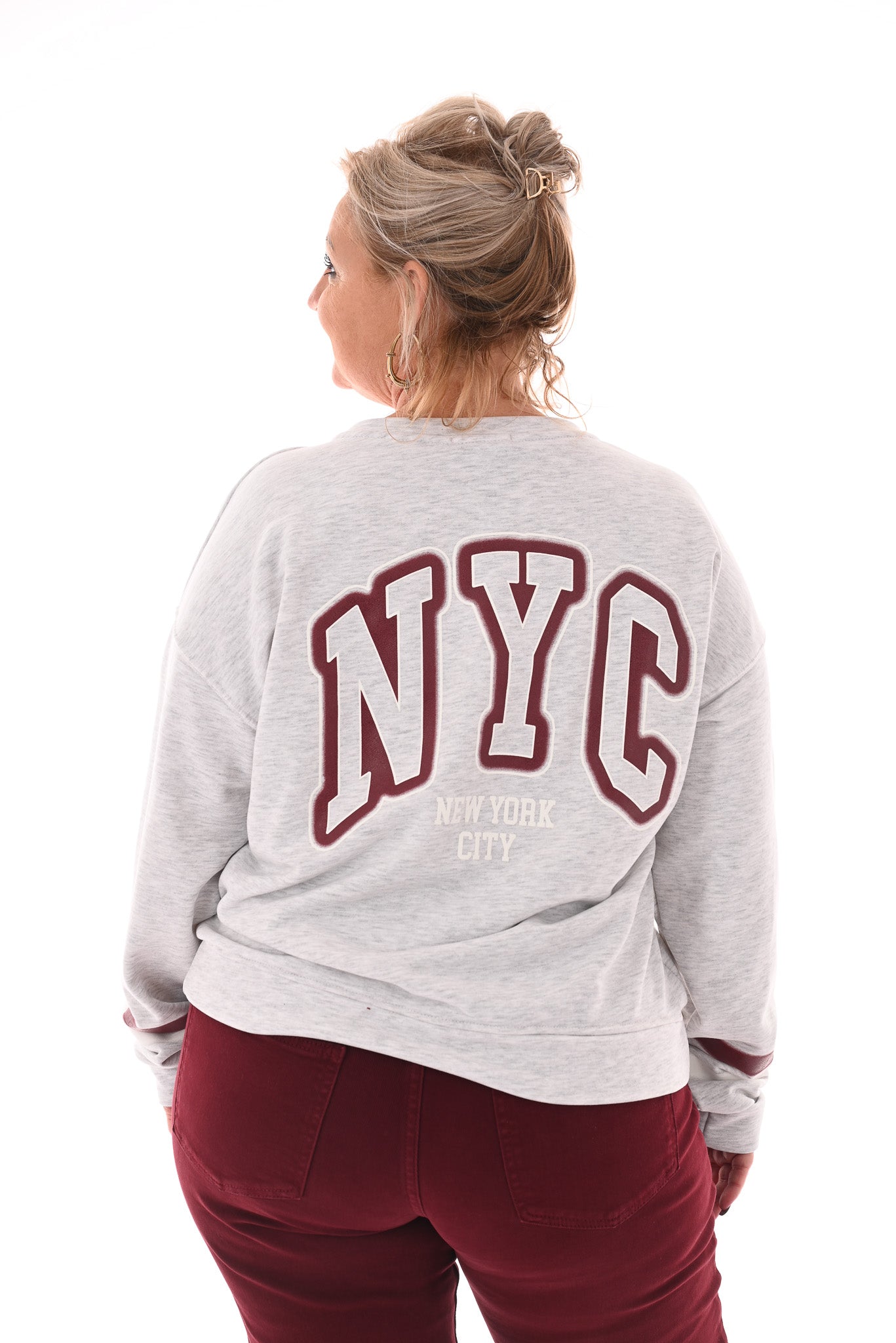 Sweater NYC lichtgrijs