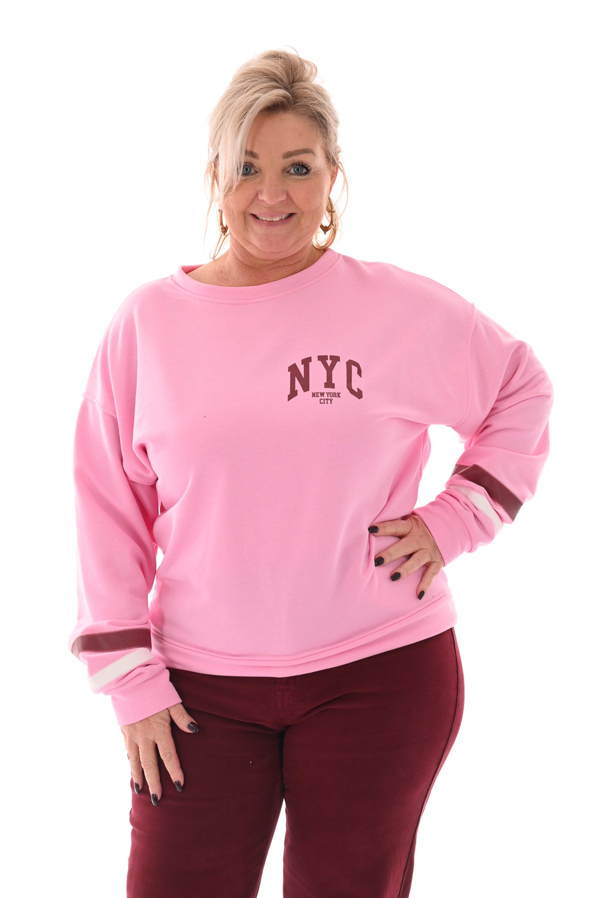 Sweater NYC lichtroze