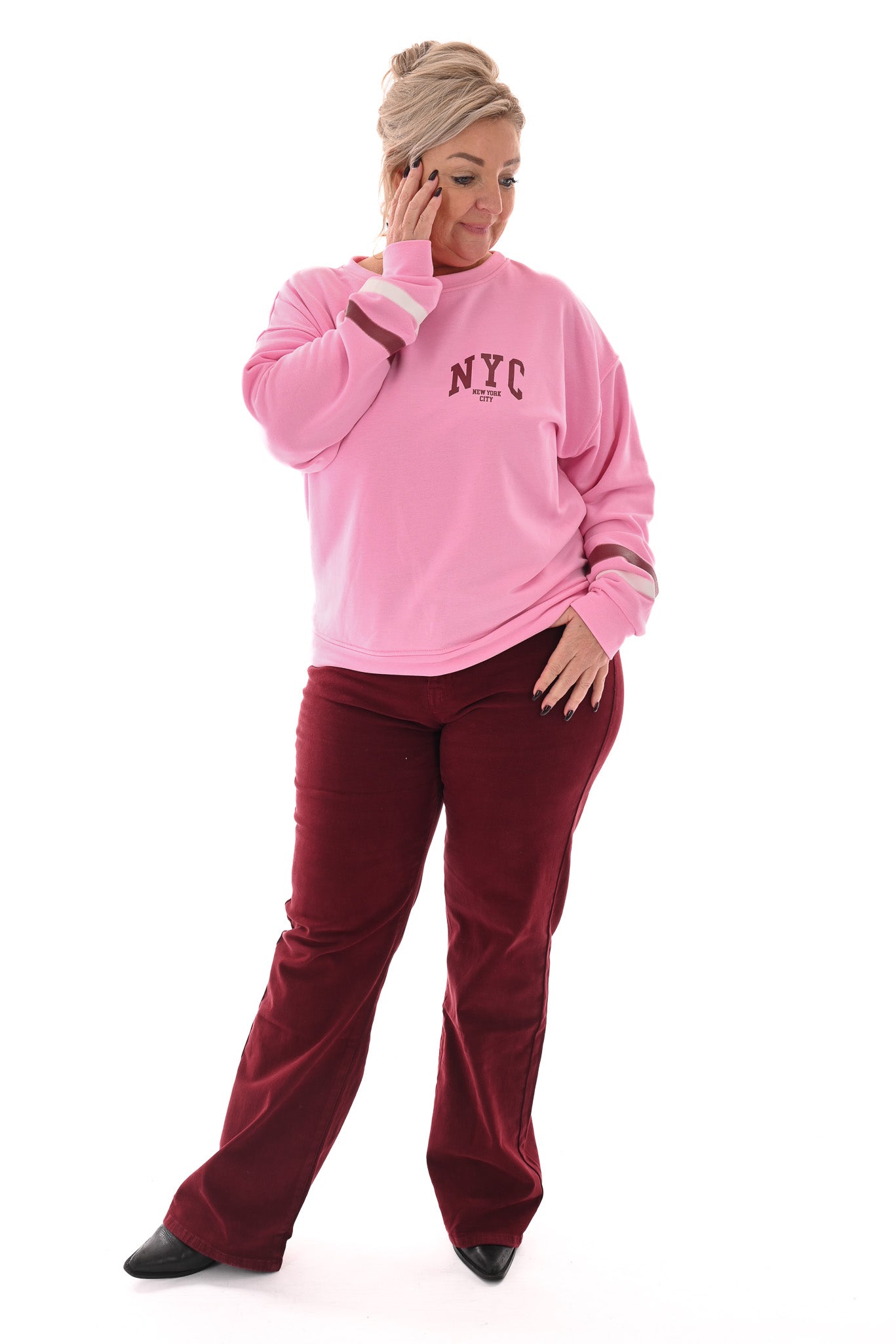 Sweater NYC lichtroze