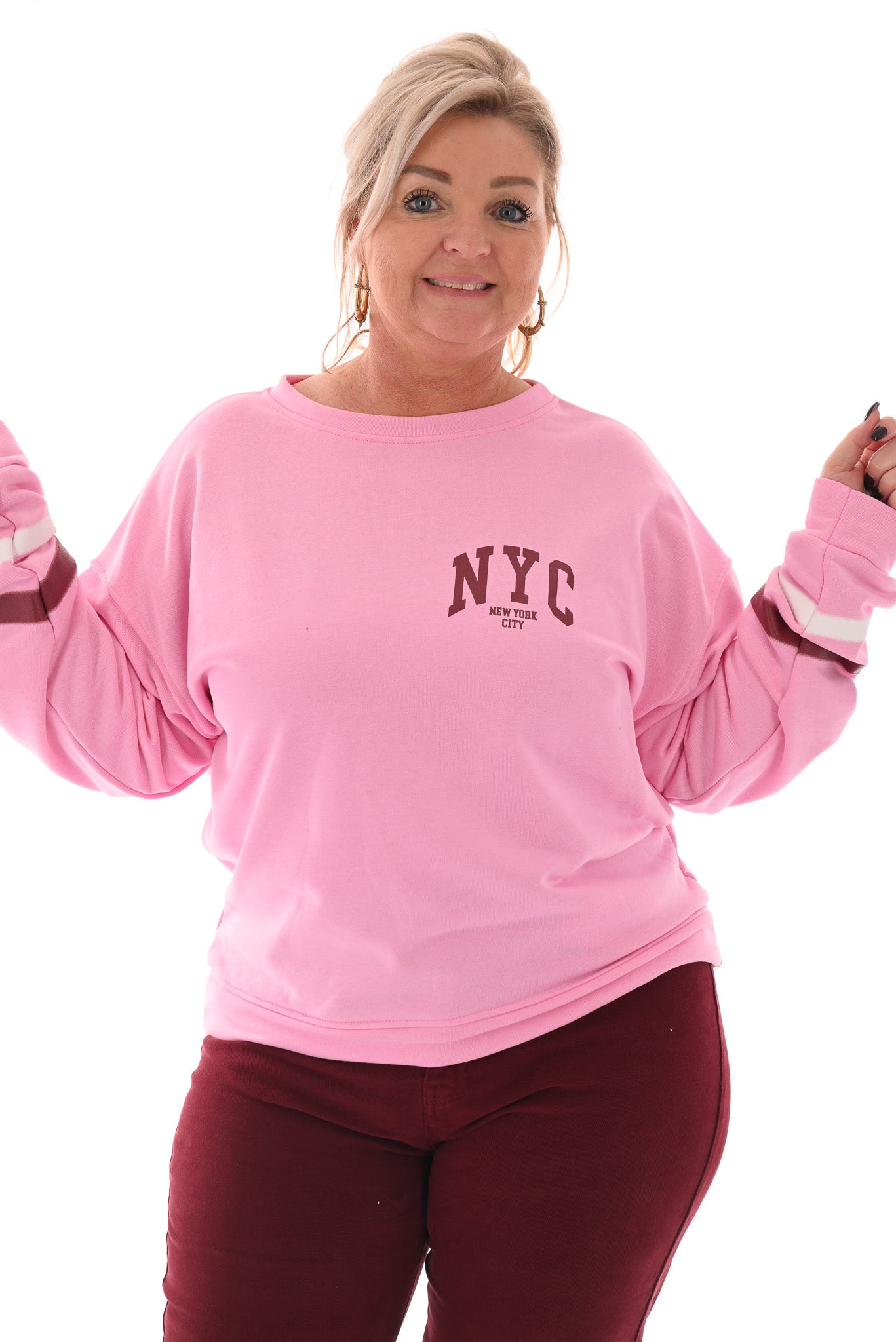 Sweater NYC lichtroze