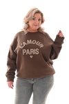 Sweater l'amour paris bruin