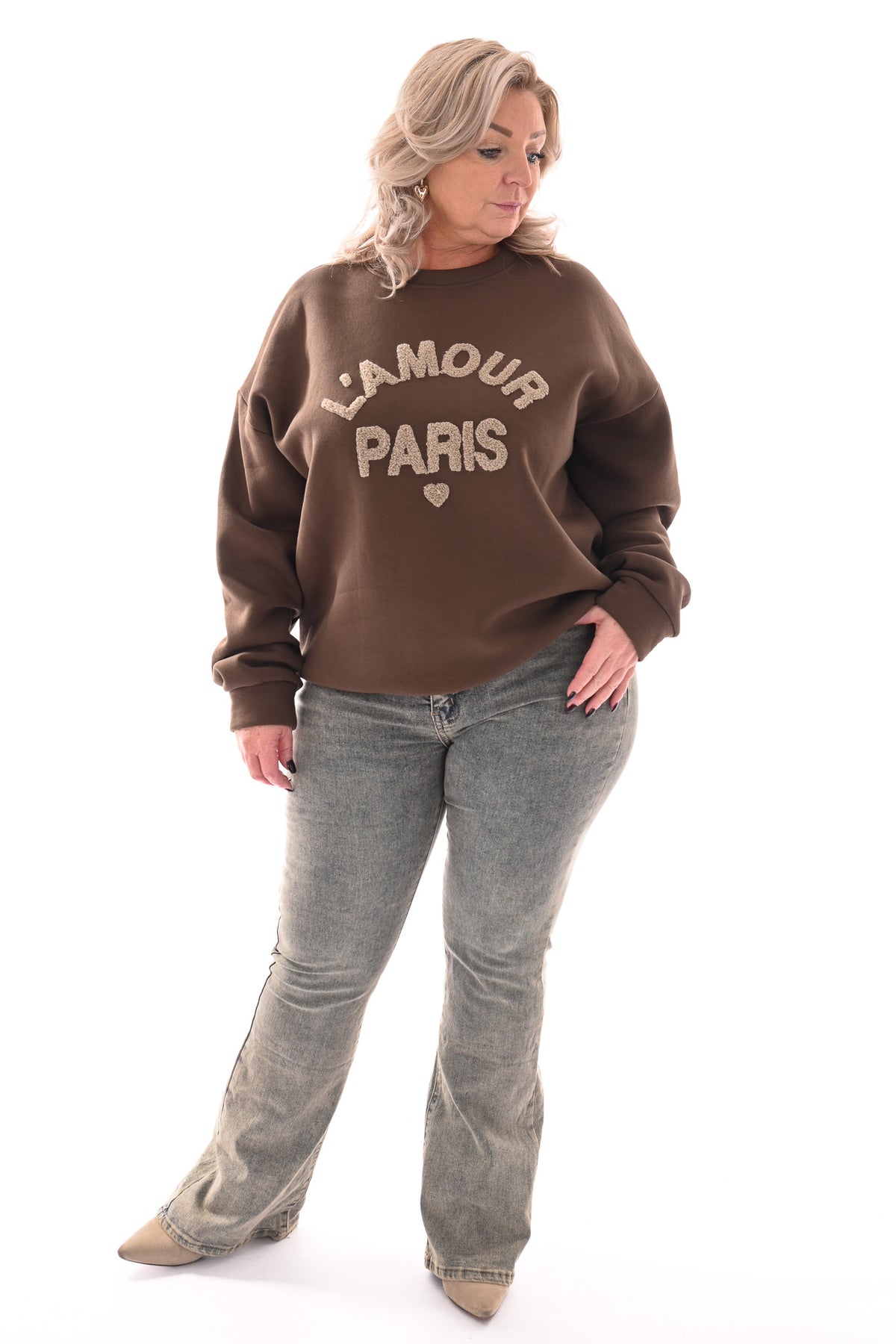 Sweater l'amour paris bruin