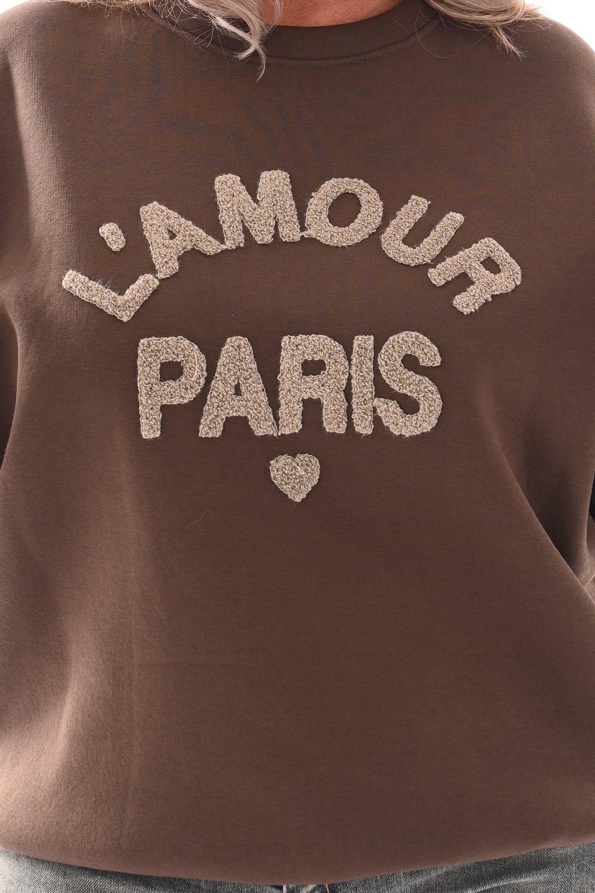 Sweater l'amour paris bruin