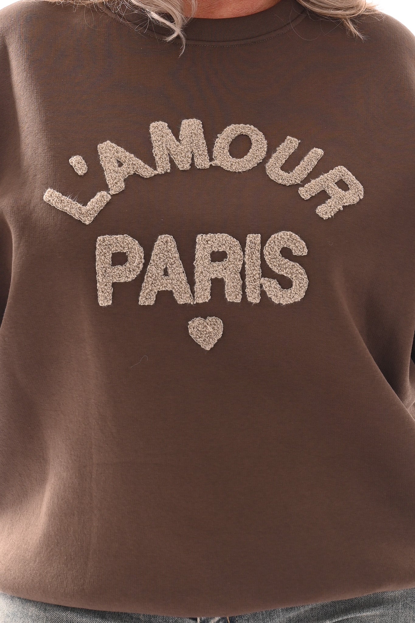 Sweater l'amour paris bruin