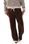 Wide leg joggingsbroek bruin