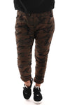 Stretchbroek camouflage camel