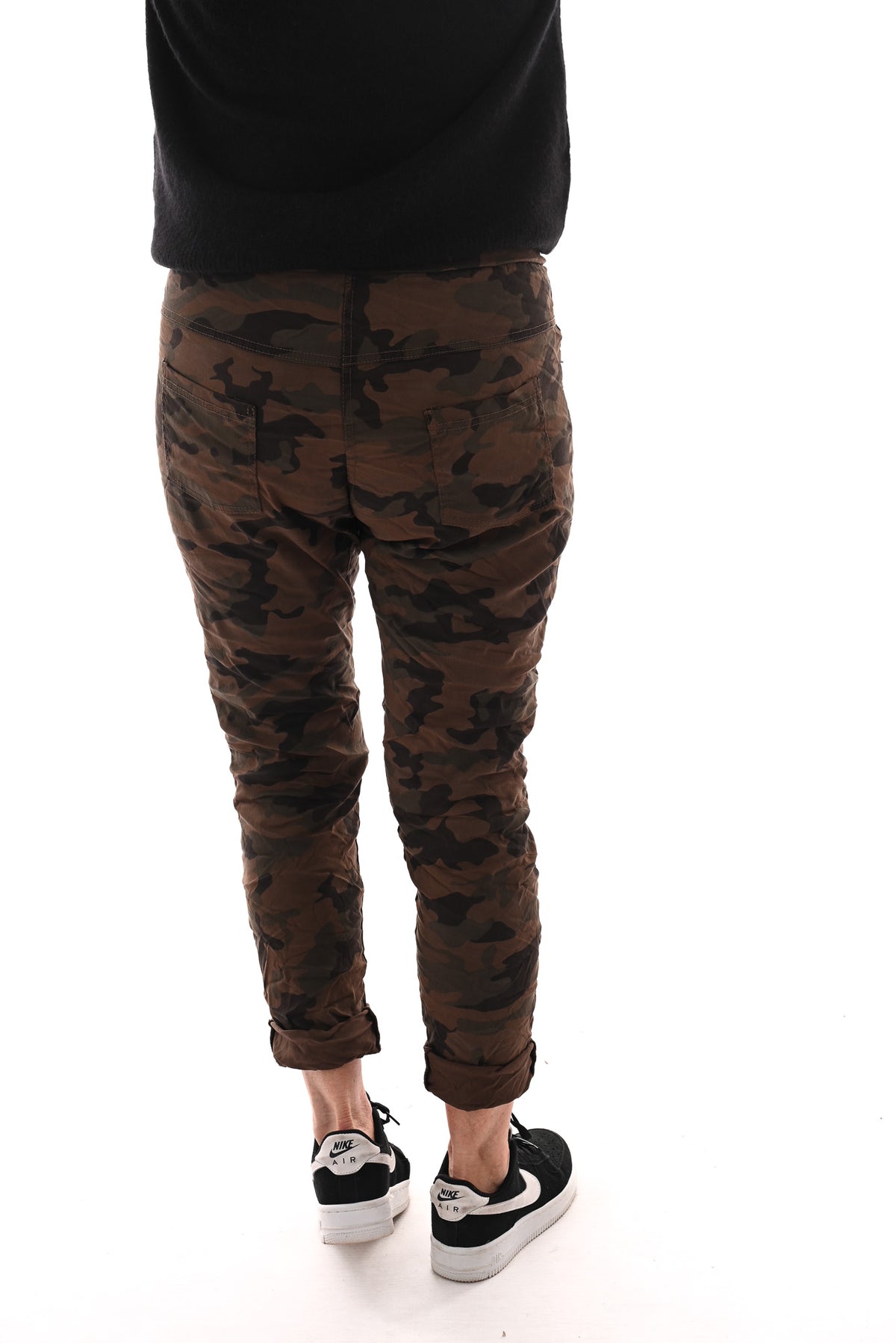 Stretchbroek camouflage camel