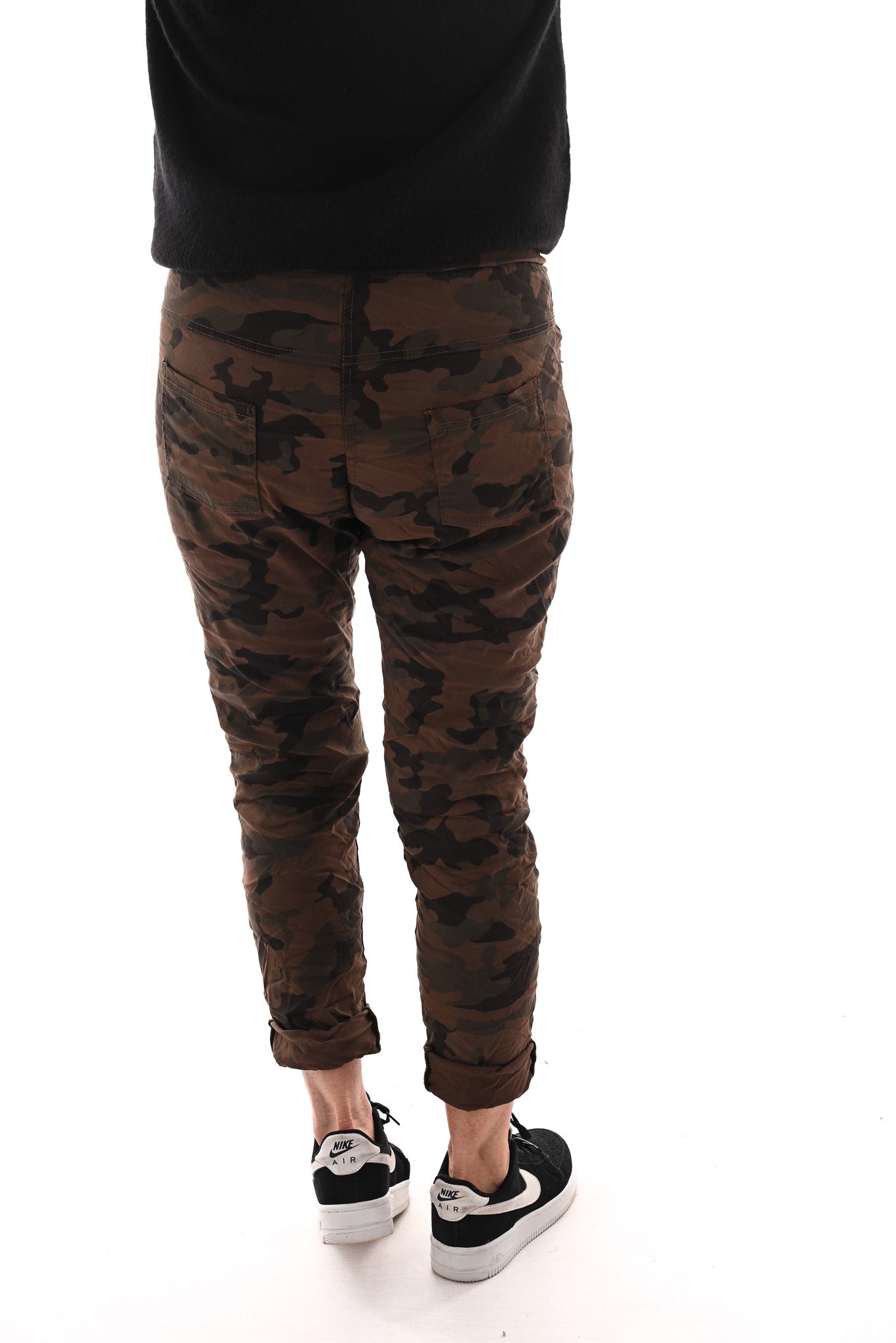 Stretchbroek camouflage camel