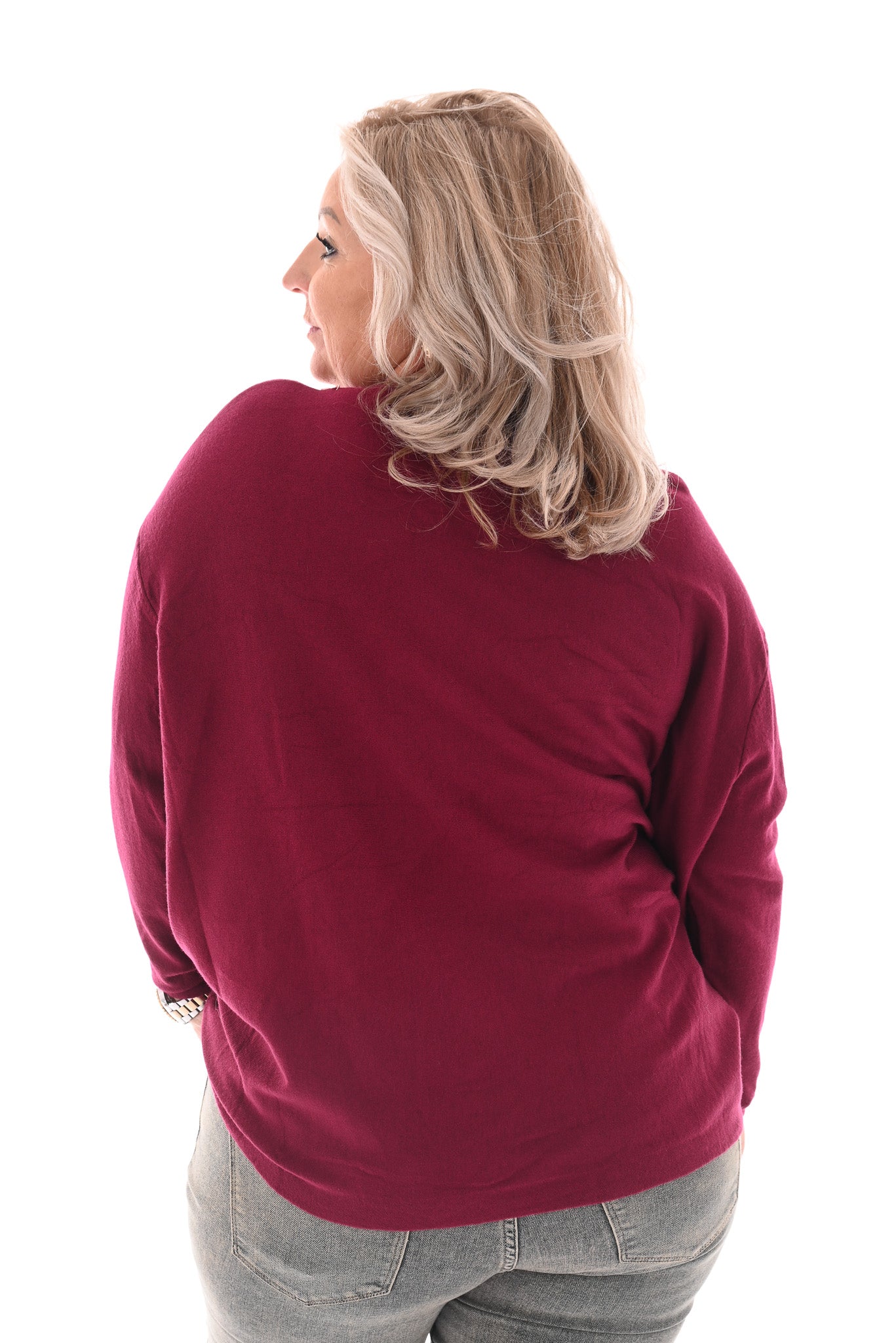 Trui gouden flakes rood