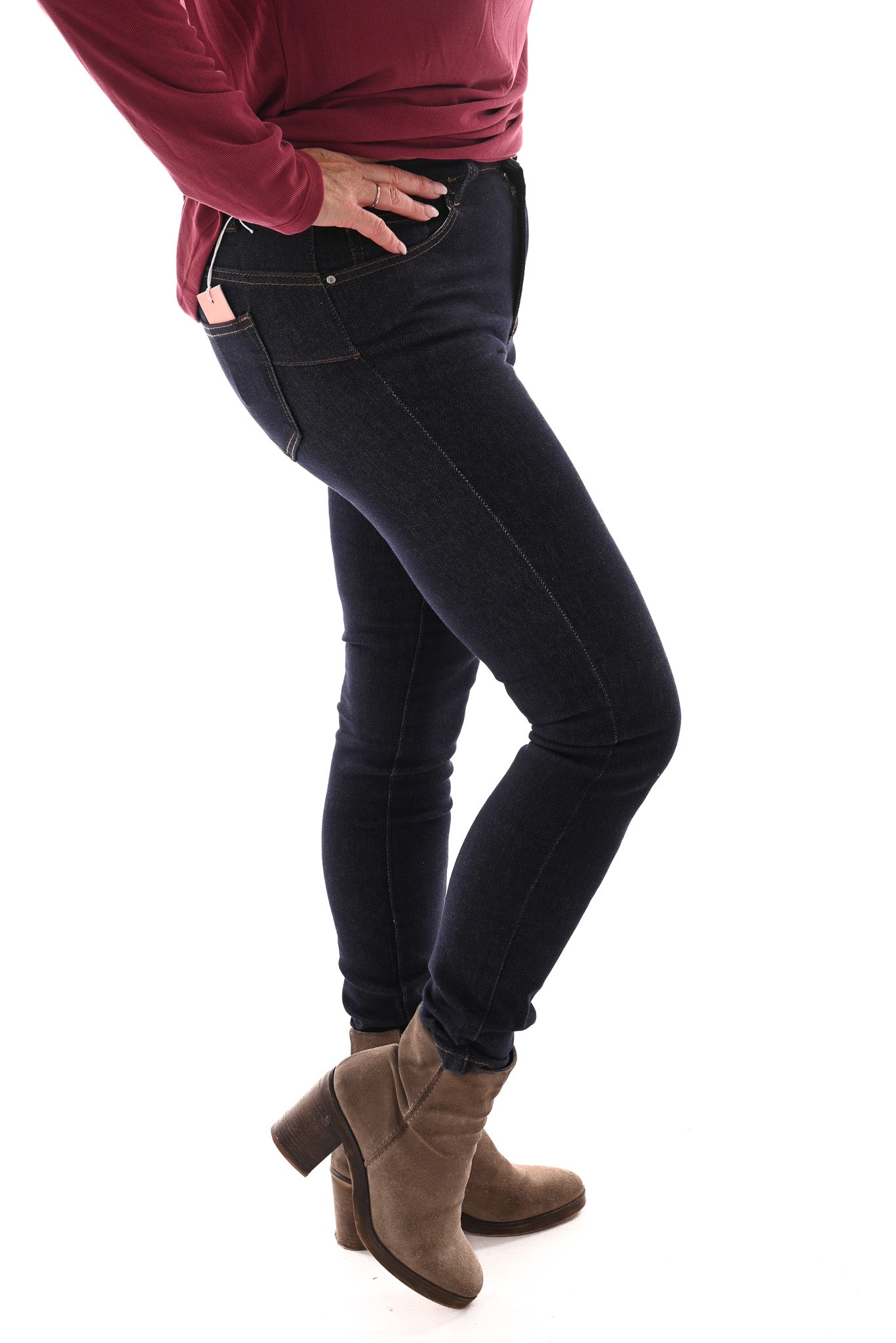 Kathy jeans push-up skinny donkerblauw