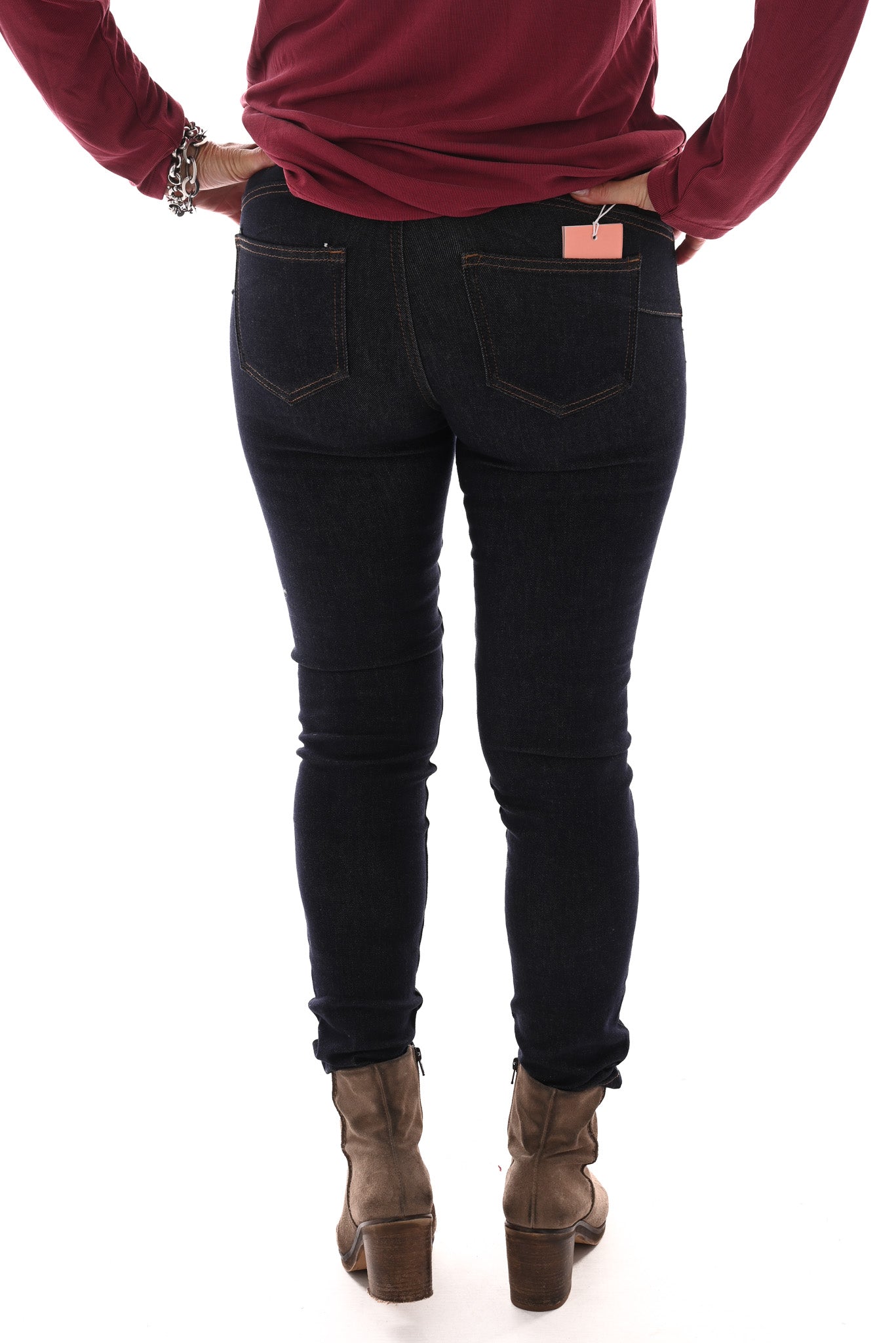 Kathy jeans push-up skinny donkerblauw