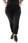 Redberry jeans mom fit gemeleerd zwart