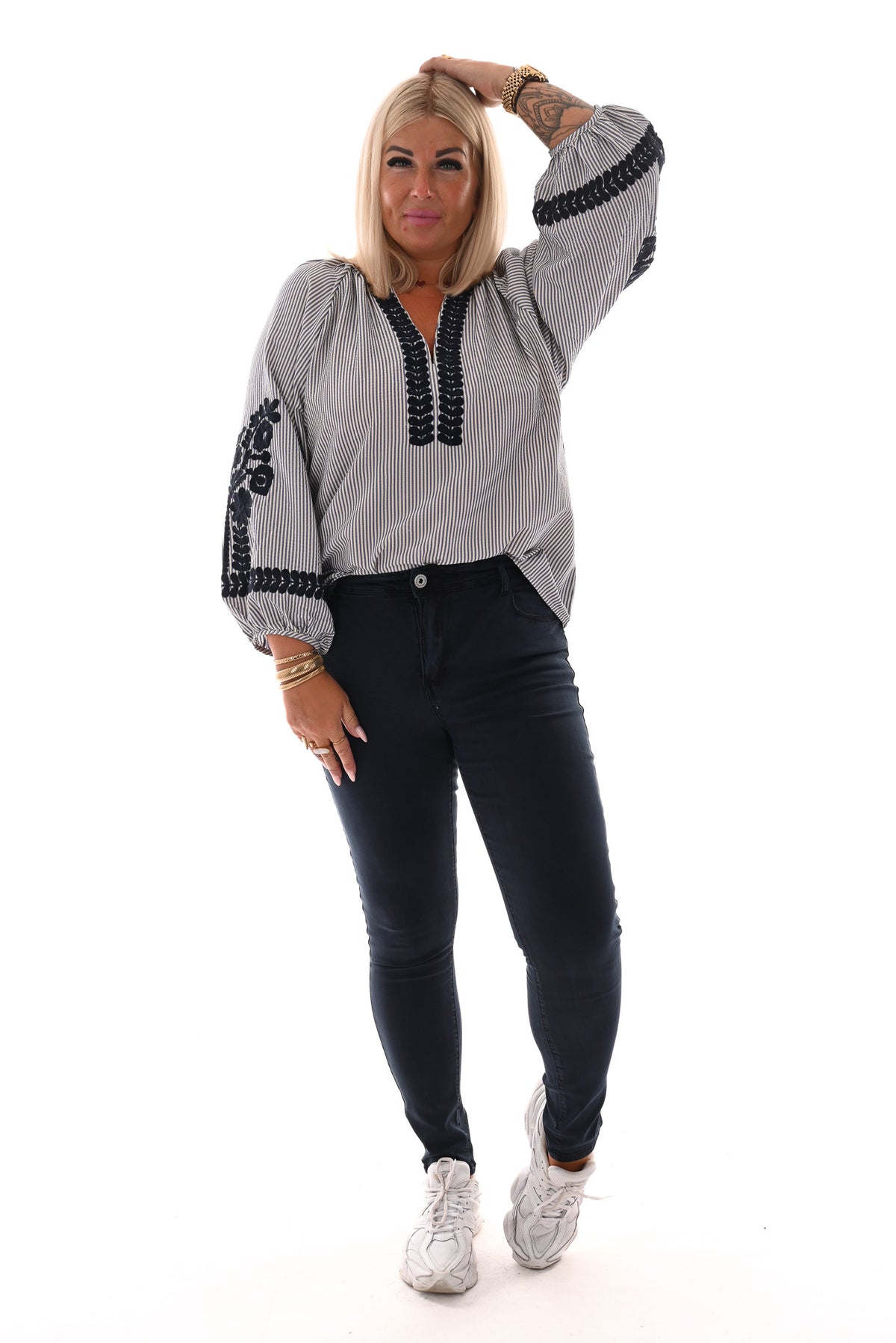 Goodies jeans skinny highwaist donkerblauw