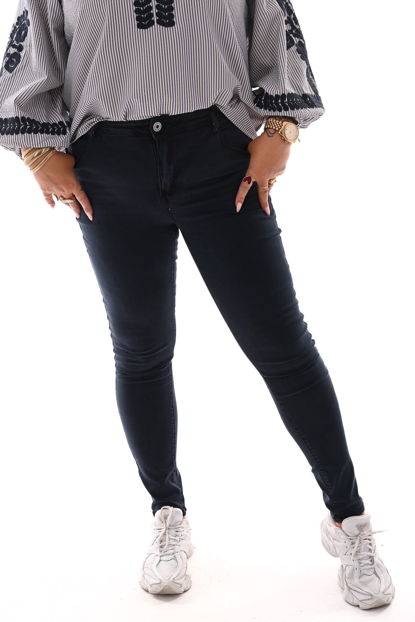 Goodies jeans skinny highwaist donkerblauw