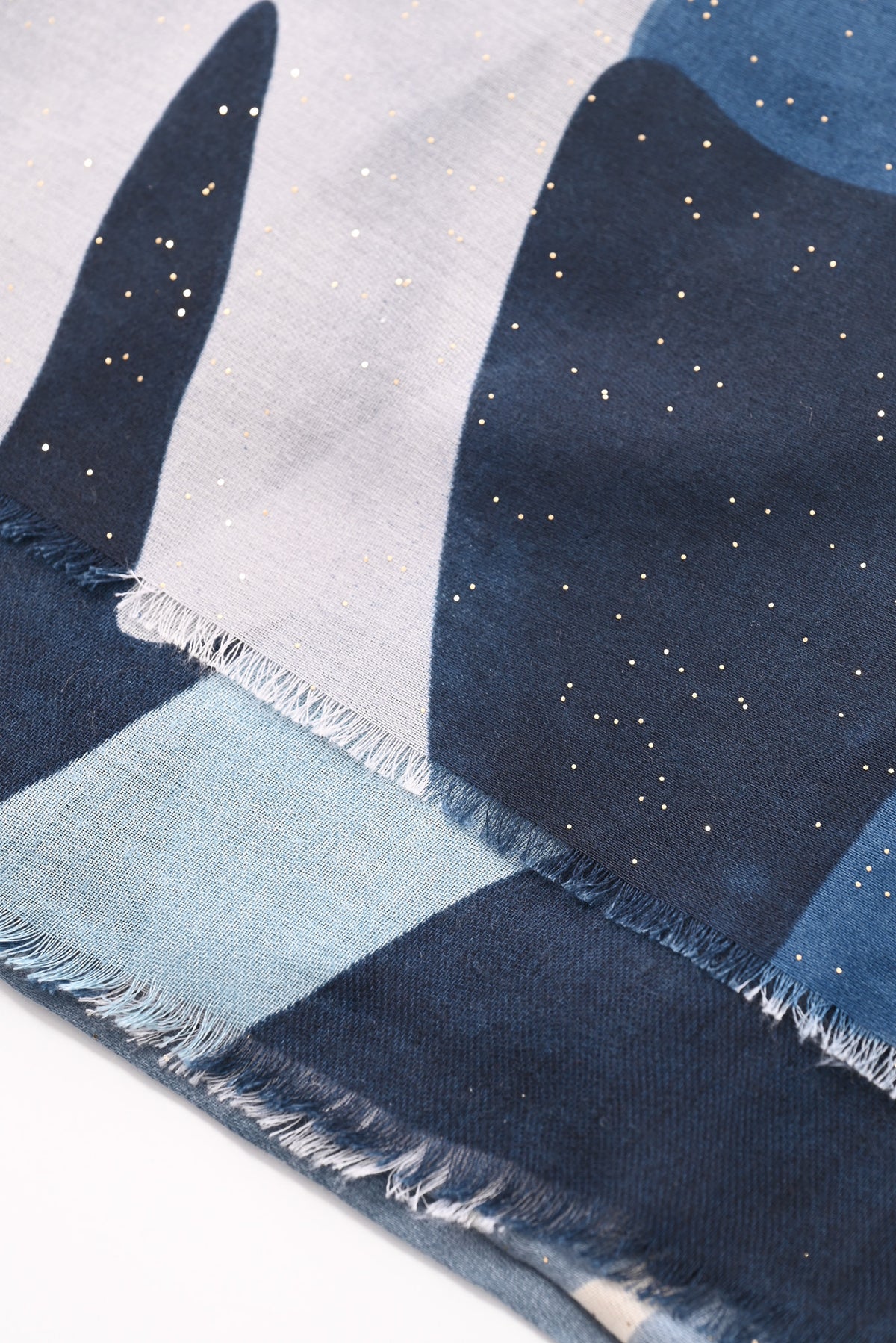 Sjaal abstracte print blauw