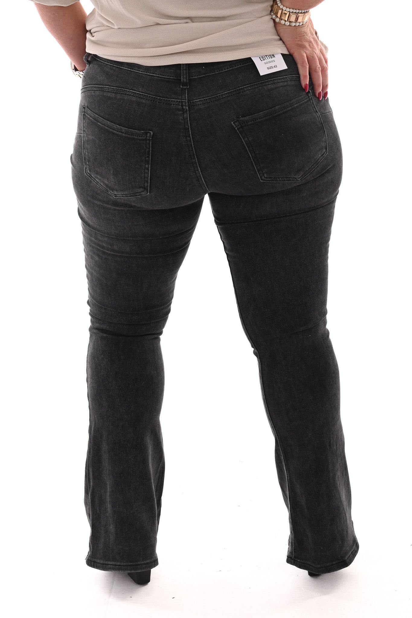 Goodies jeans flared grijs