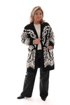 Half lang vest paisley print zwart/wit