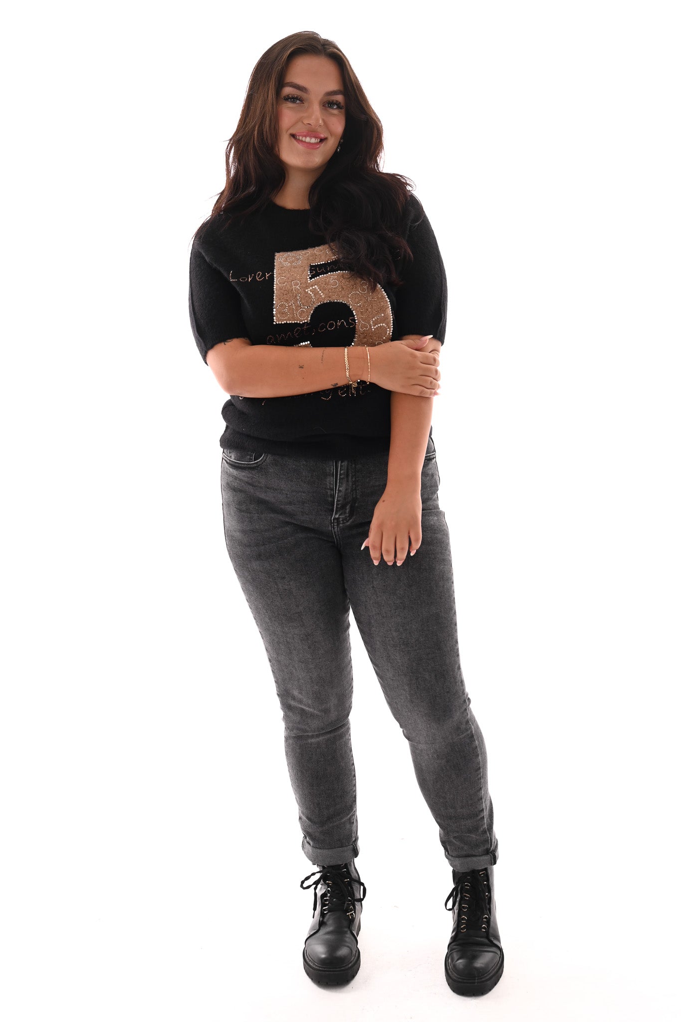 Redberry jeans mom fit grijs
