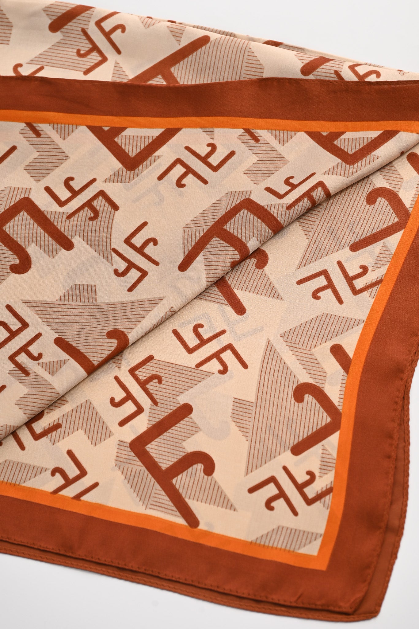 Kort sjaaltje abstract roestbruin