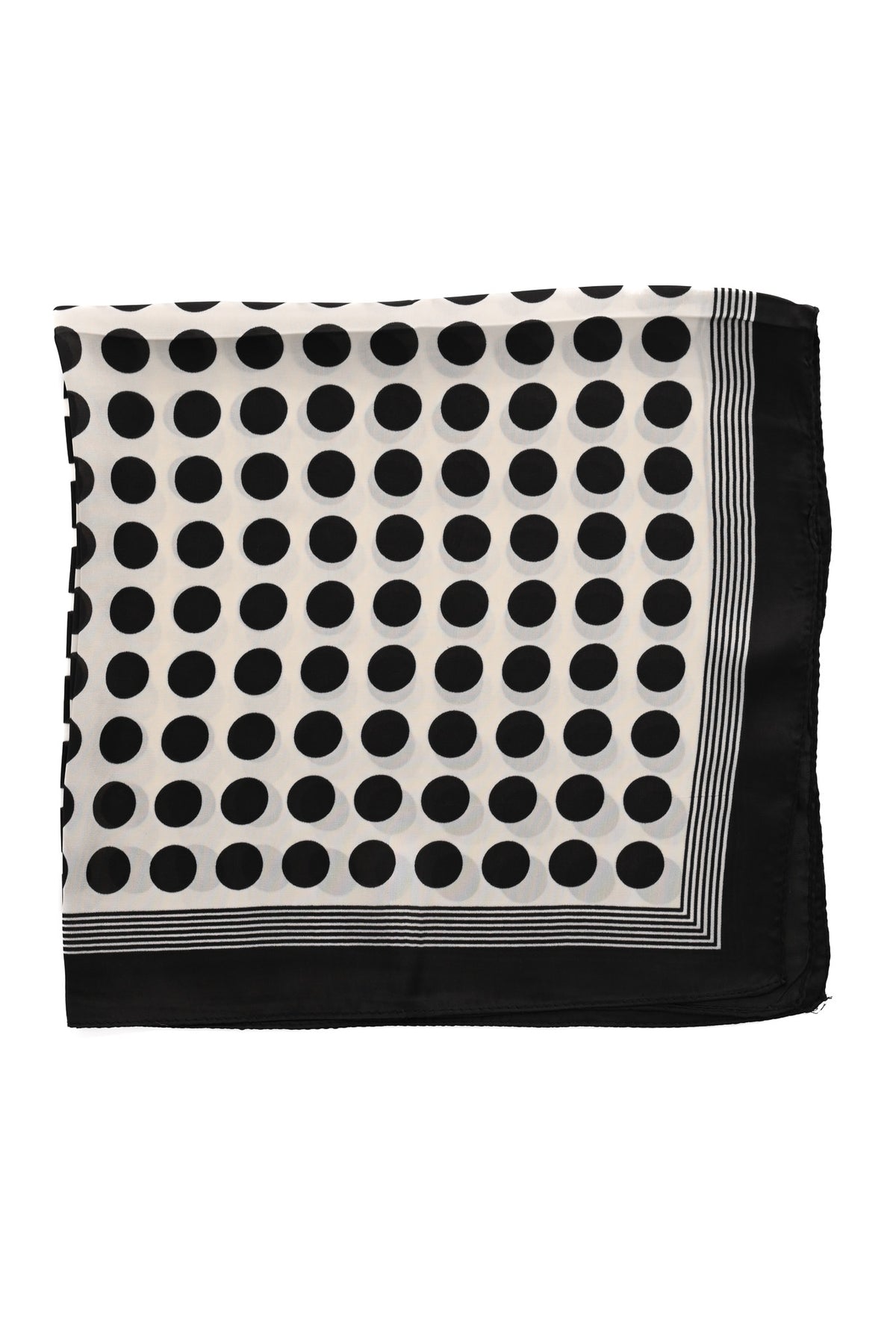 Kort sjaaltje dots zwart/wit