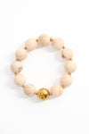 Armband kralen beige