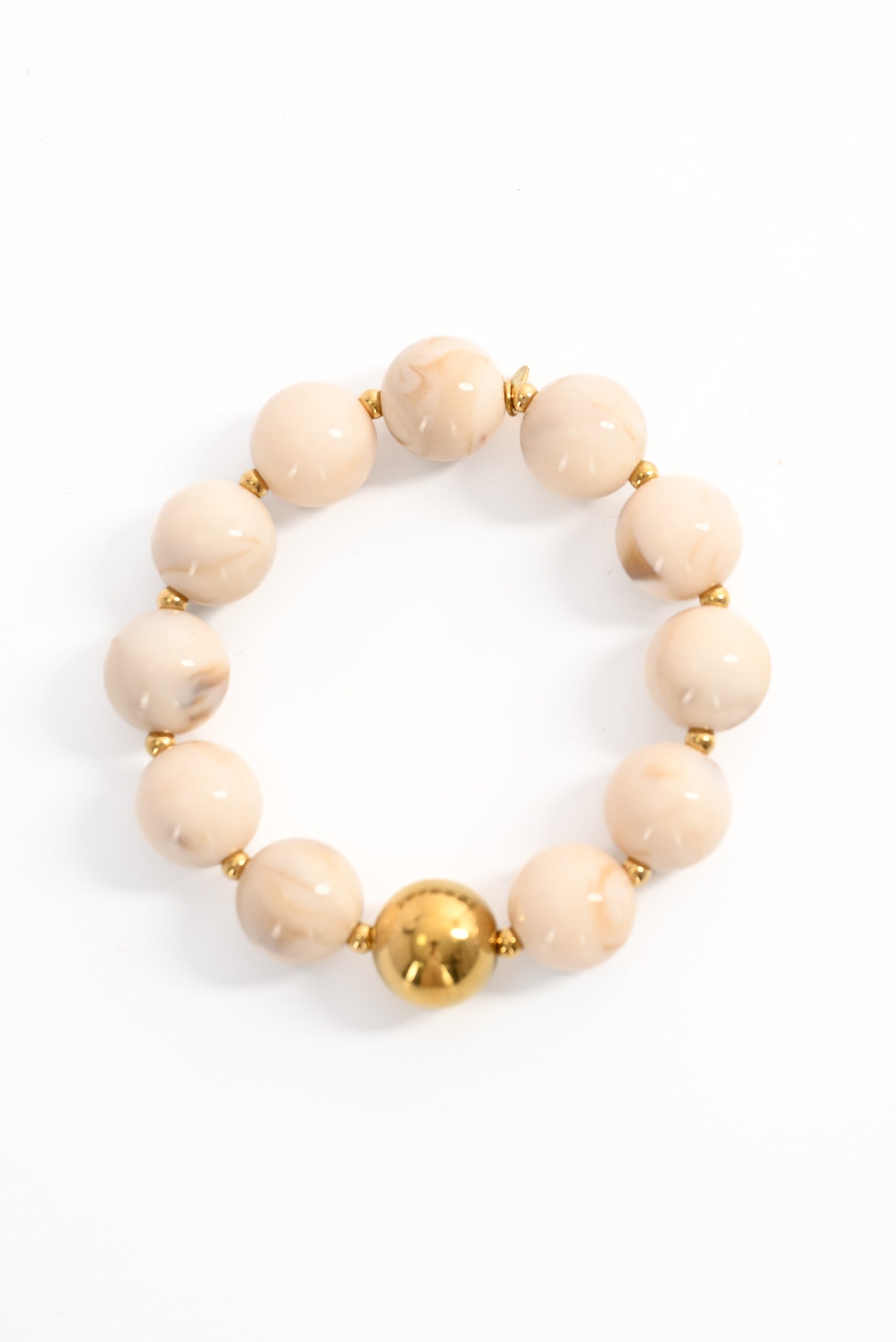Armband kralen beige