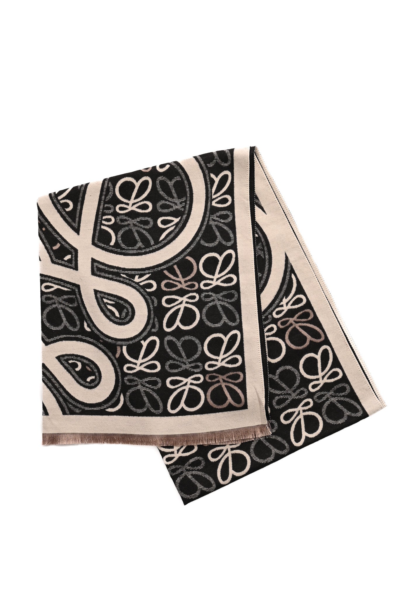 Luxe sjaal abstract zwart