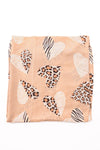 Sjaal met hartjes beige
