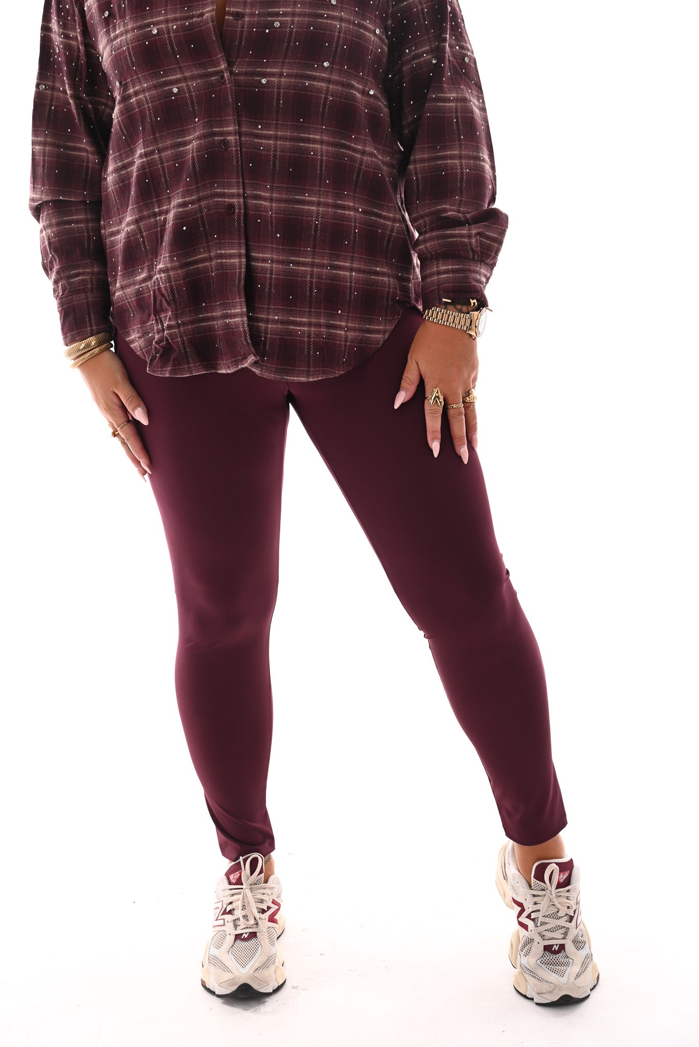 Travel legging uni bordeaux
