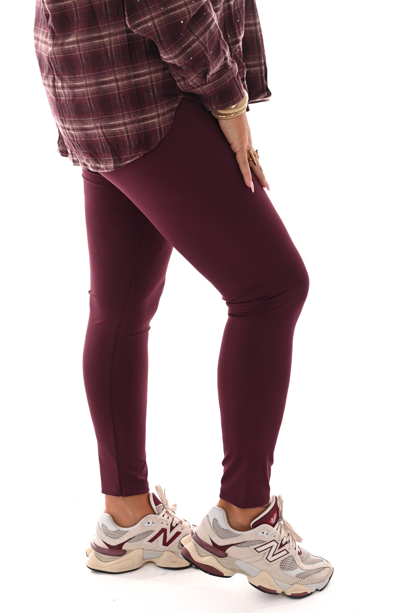Travel legging uni bordeaux