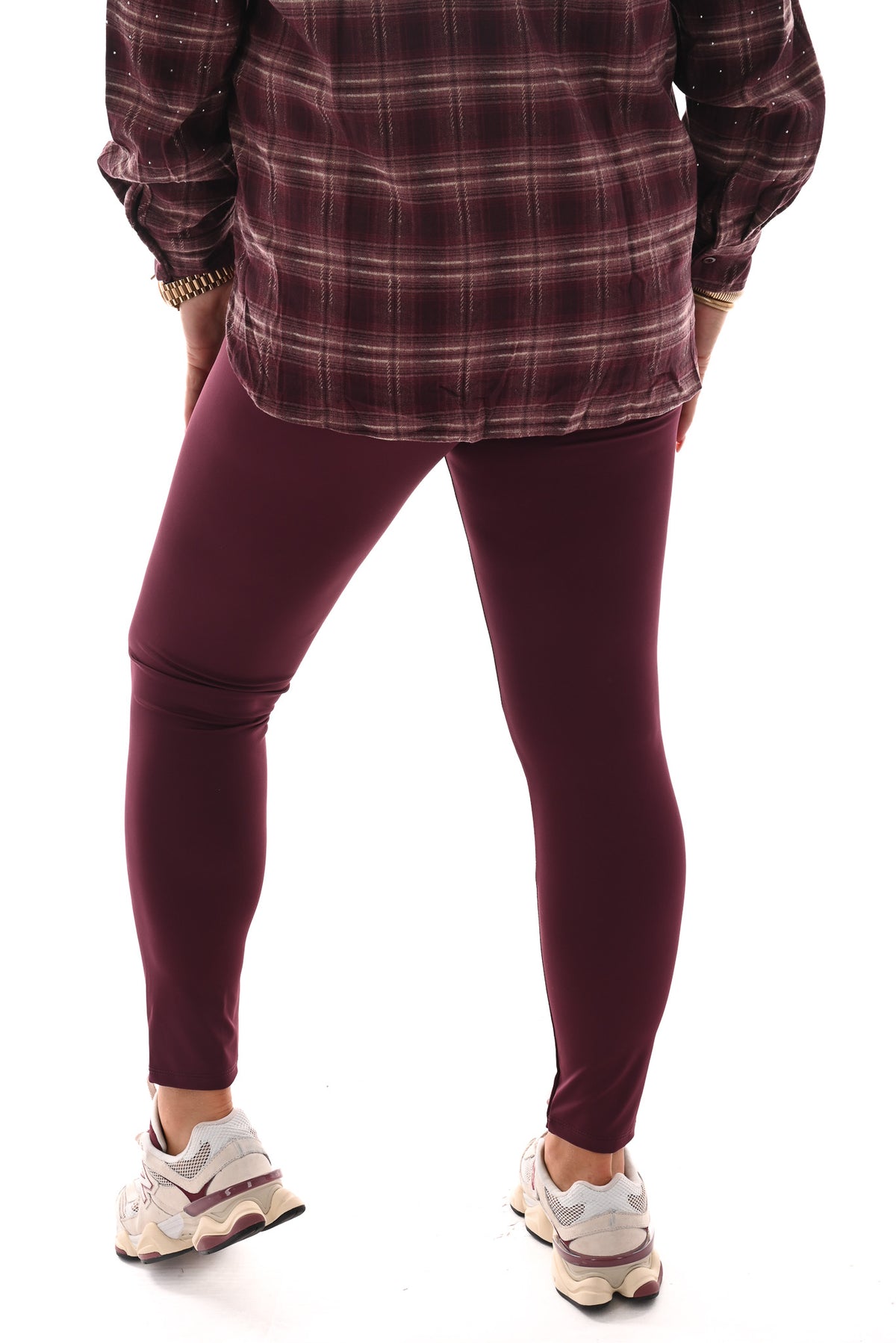 Travel legging uni bordeaux