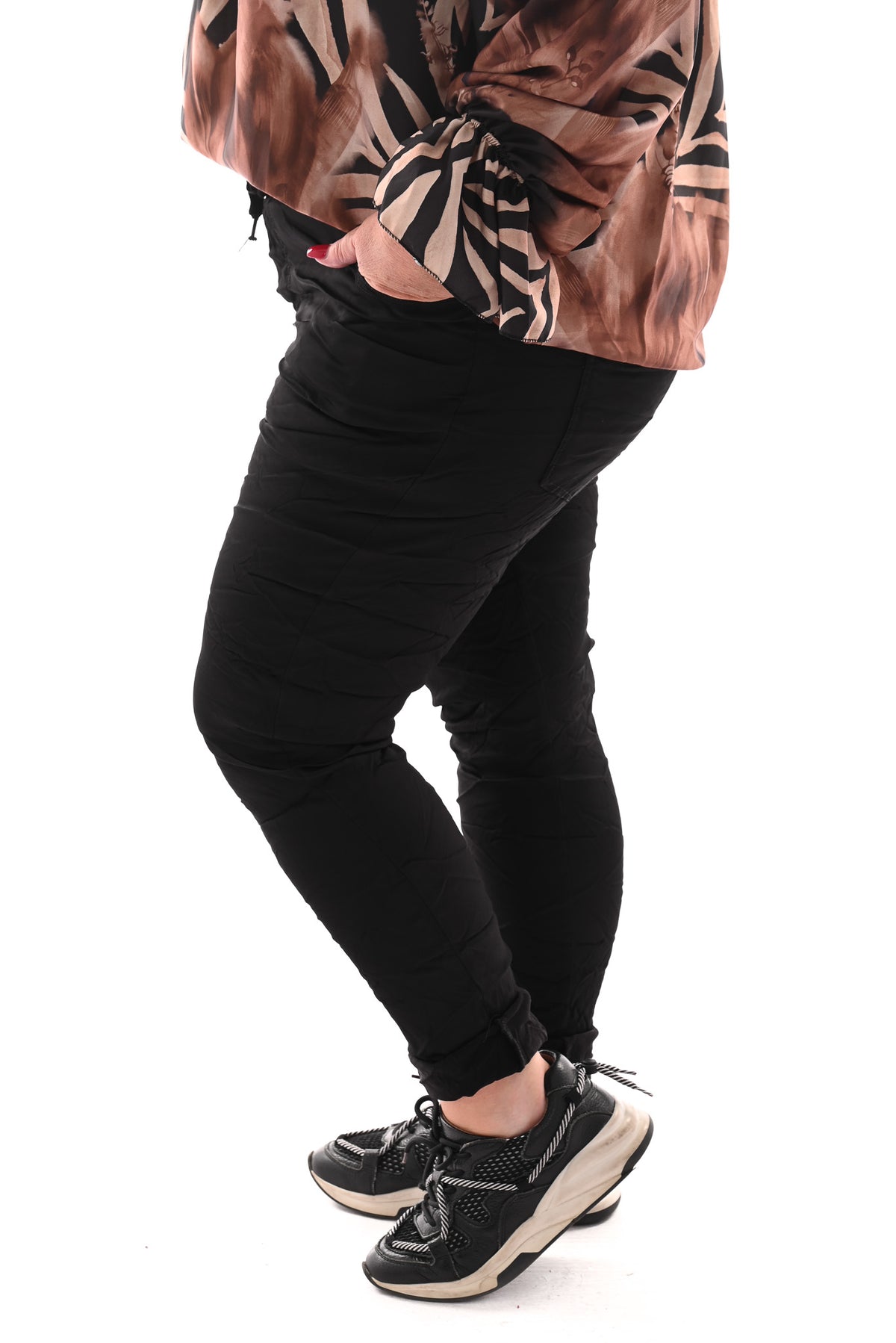 Silky stretchbroek uni zwart