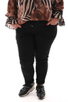 Silky stretchbroek uni zwart