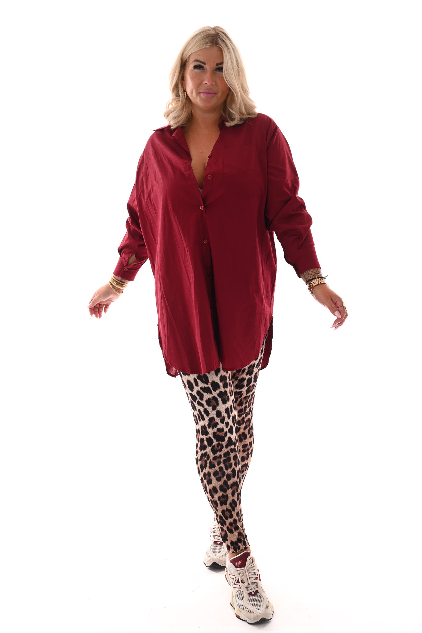 Panterprint travel legging camel