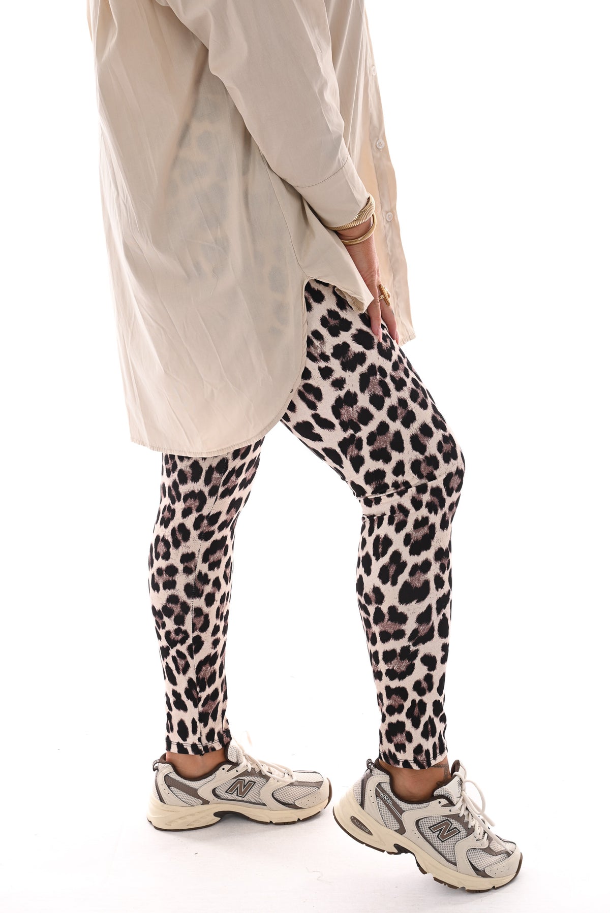 Panterprint travel legging beige