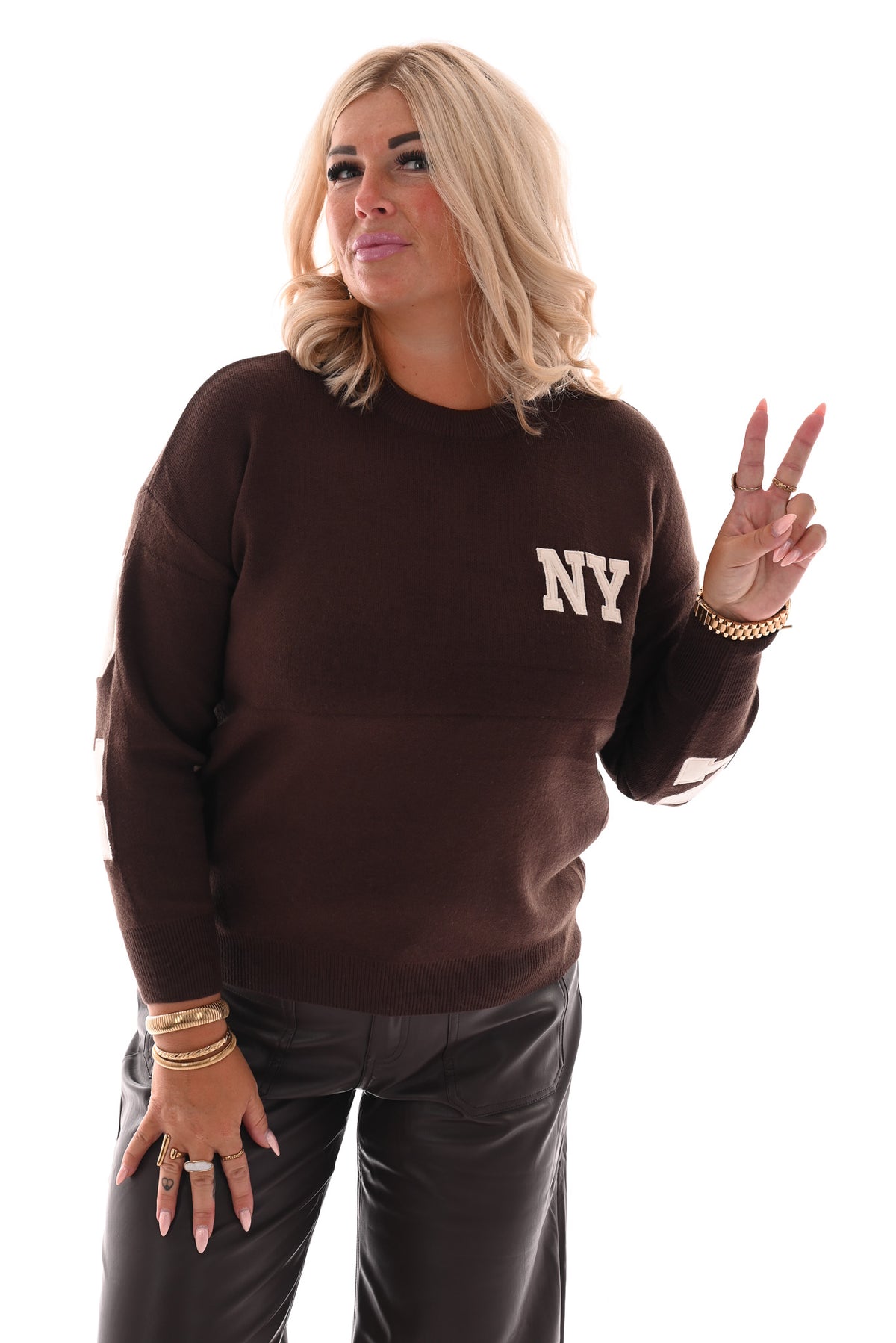 Trui New York bruin