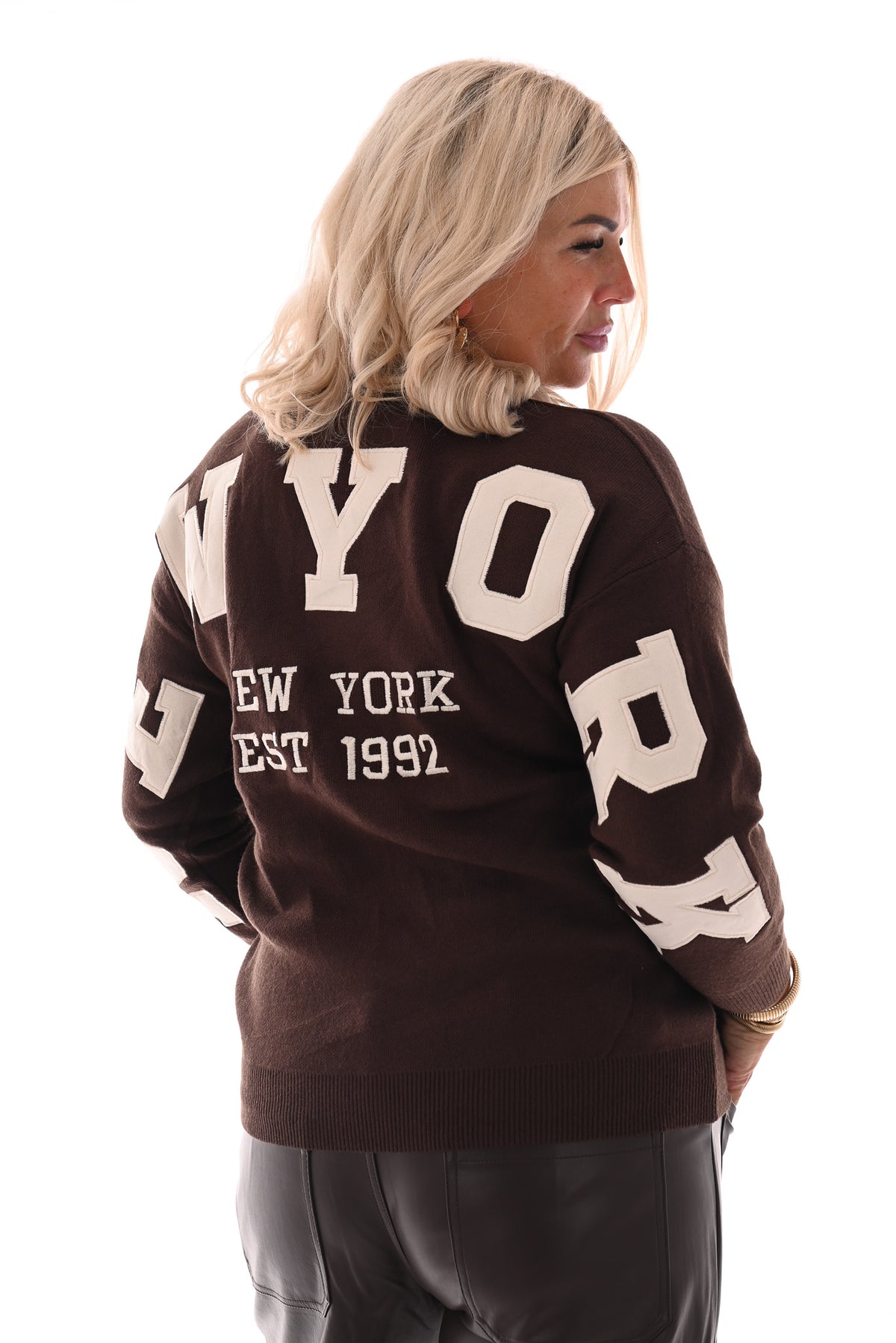 Trui New York bruin