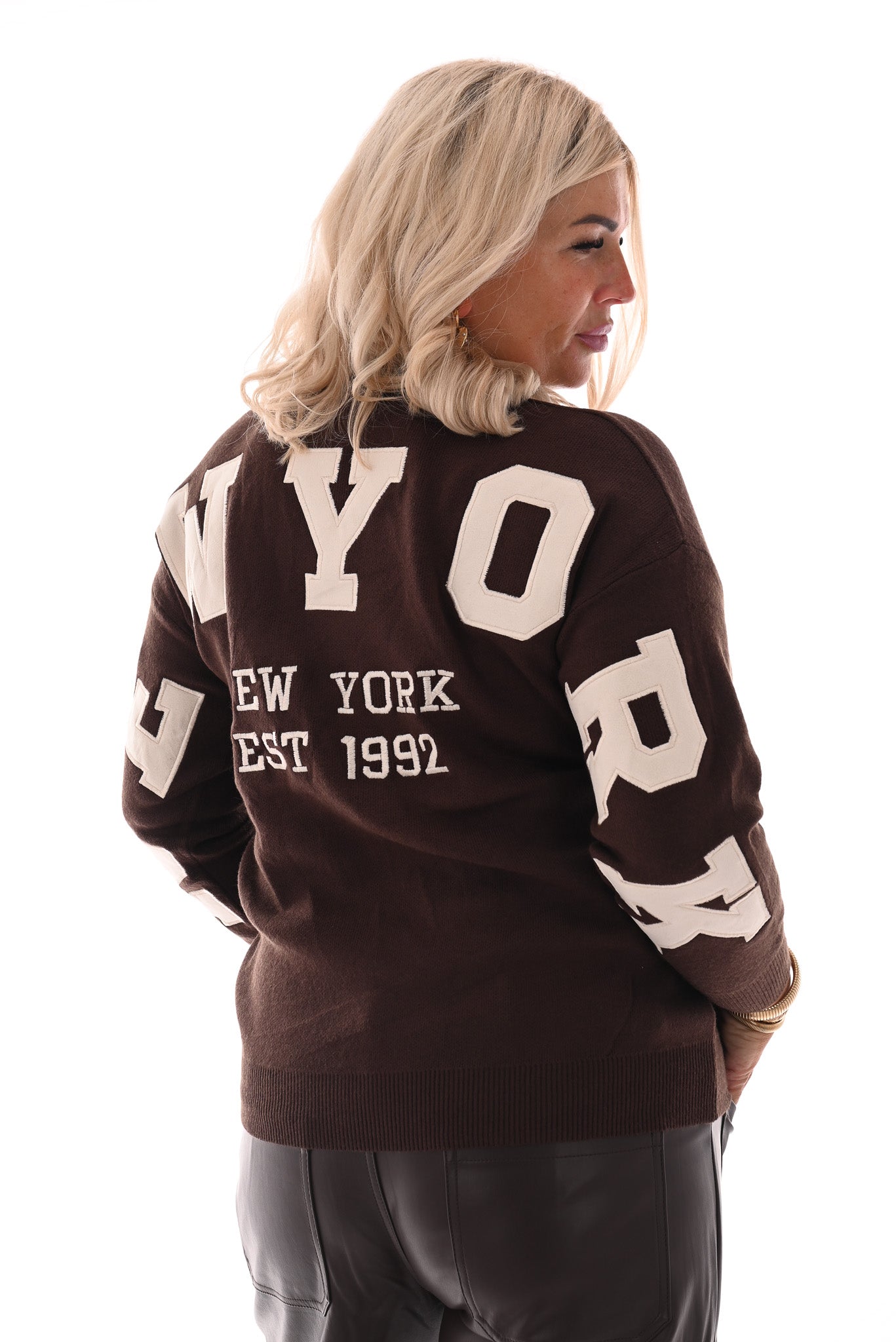 Trui New York bruin