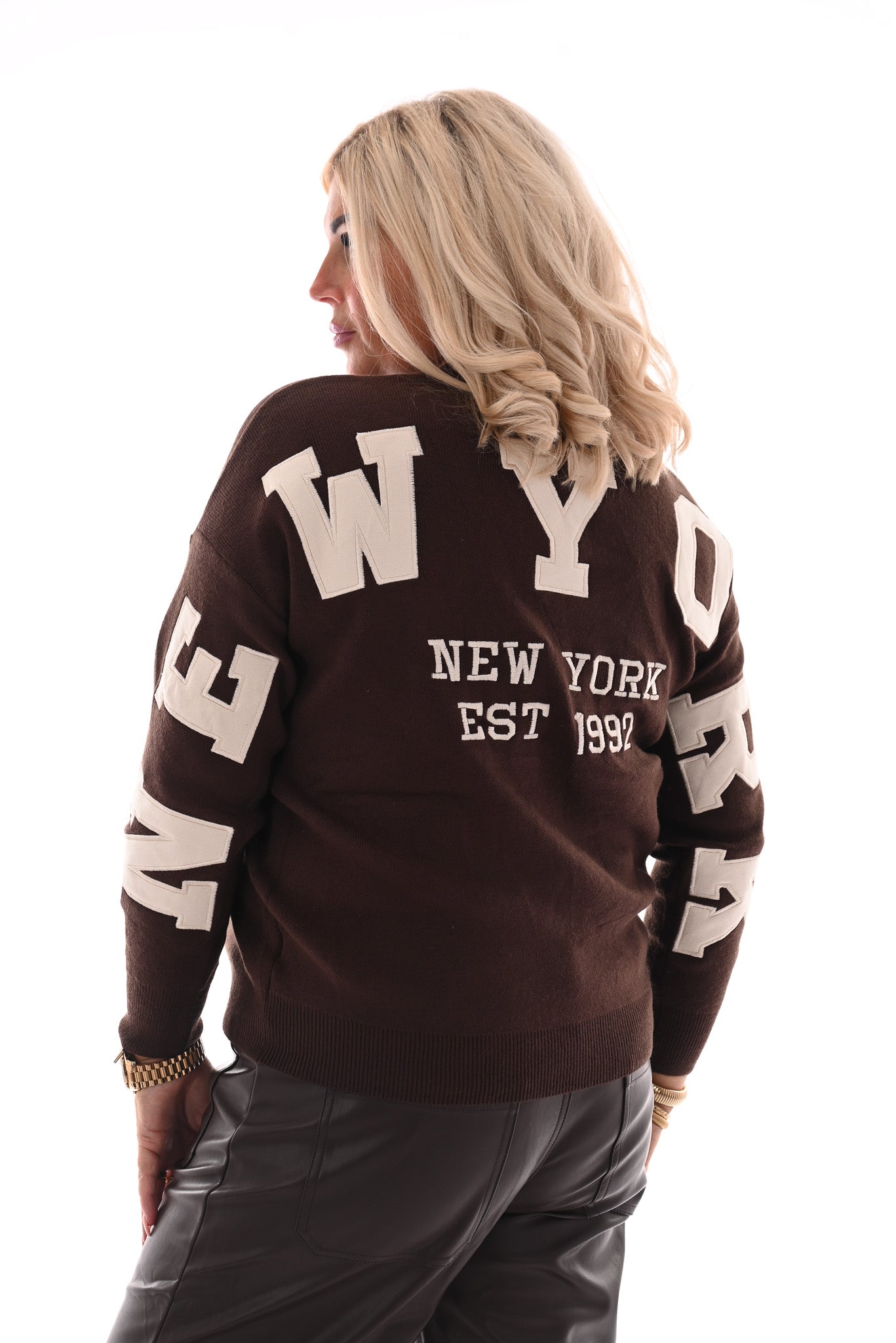 Trui New York bruin