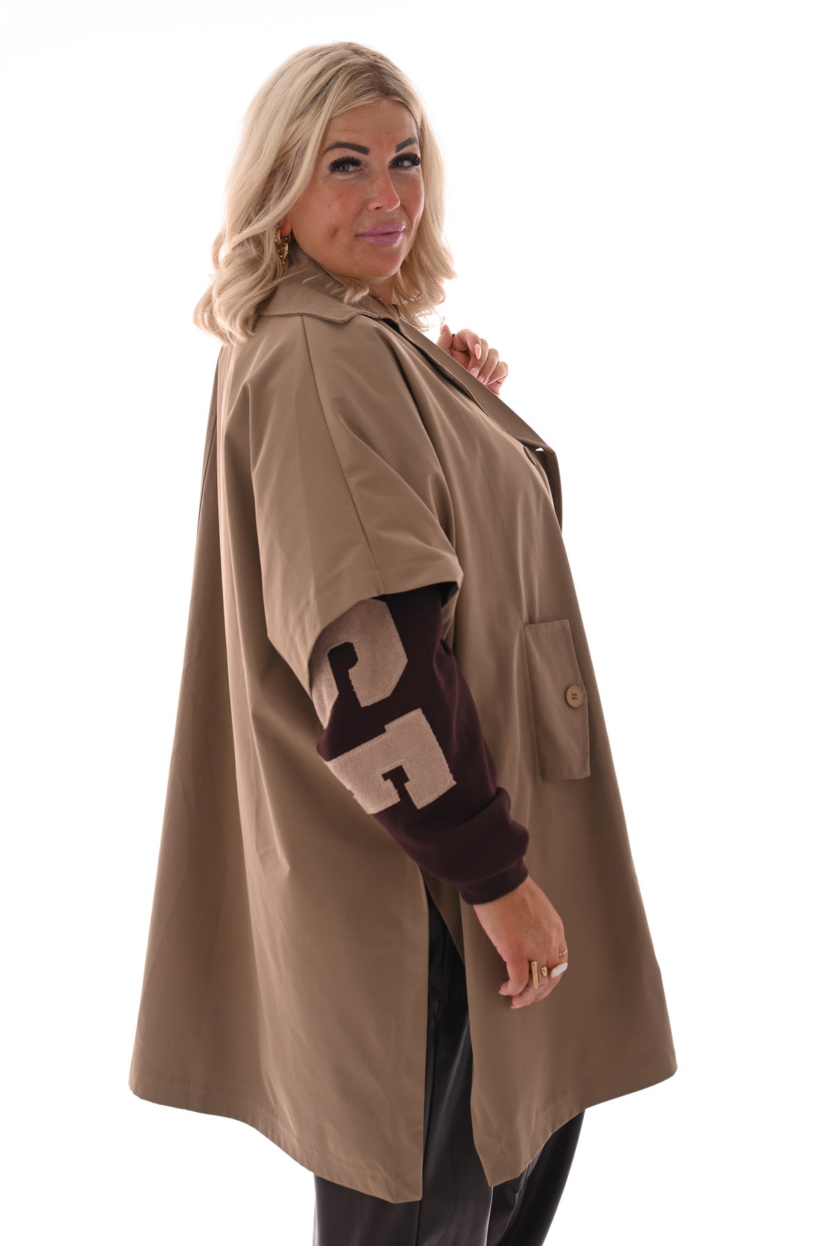 Trenchcoat poncho beige