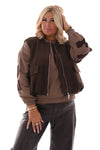 Gilet met rits bruin