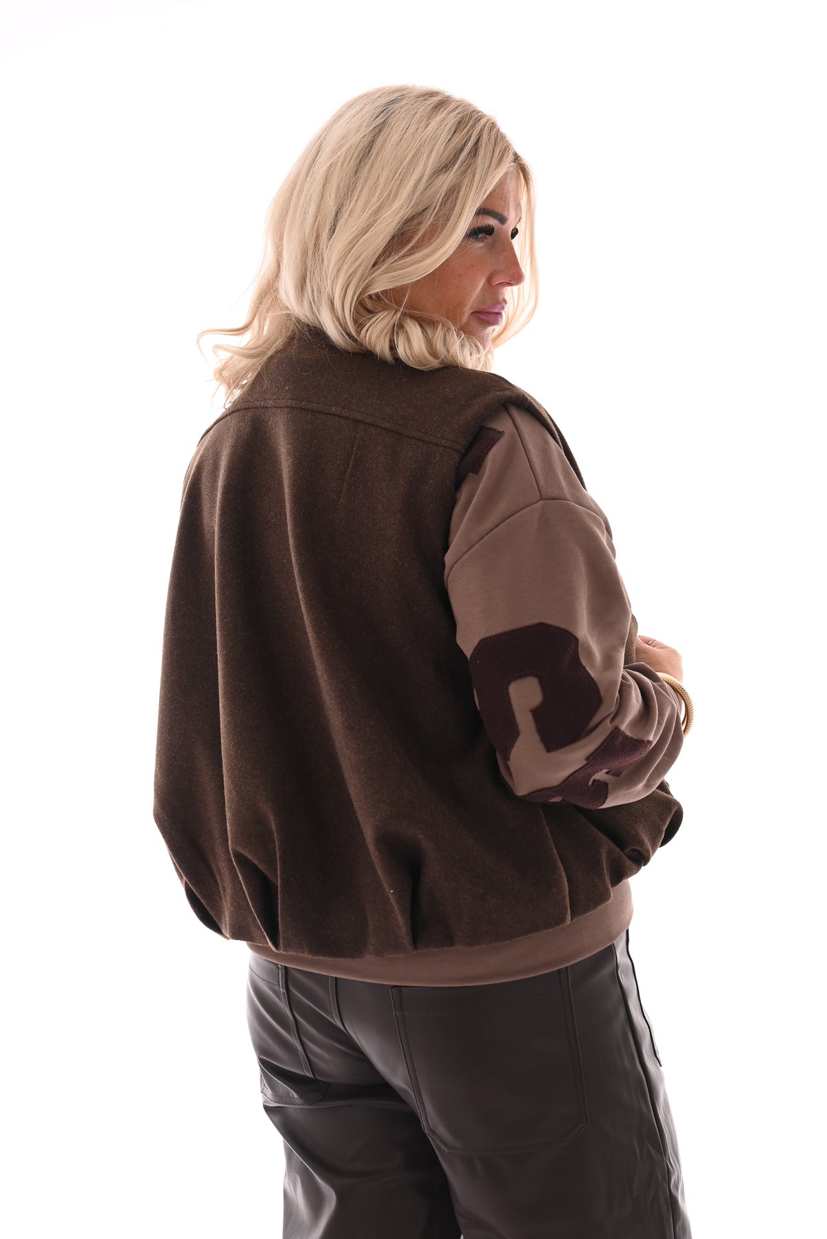 Gilet met rits bruin
