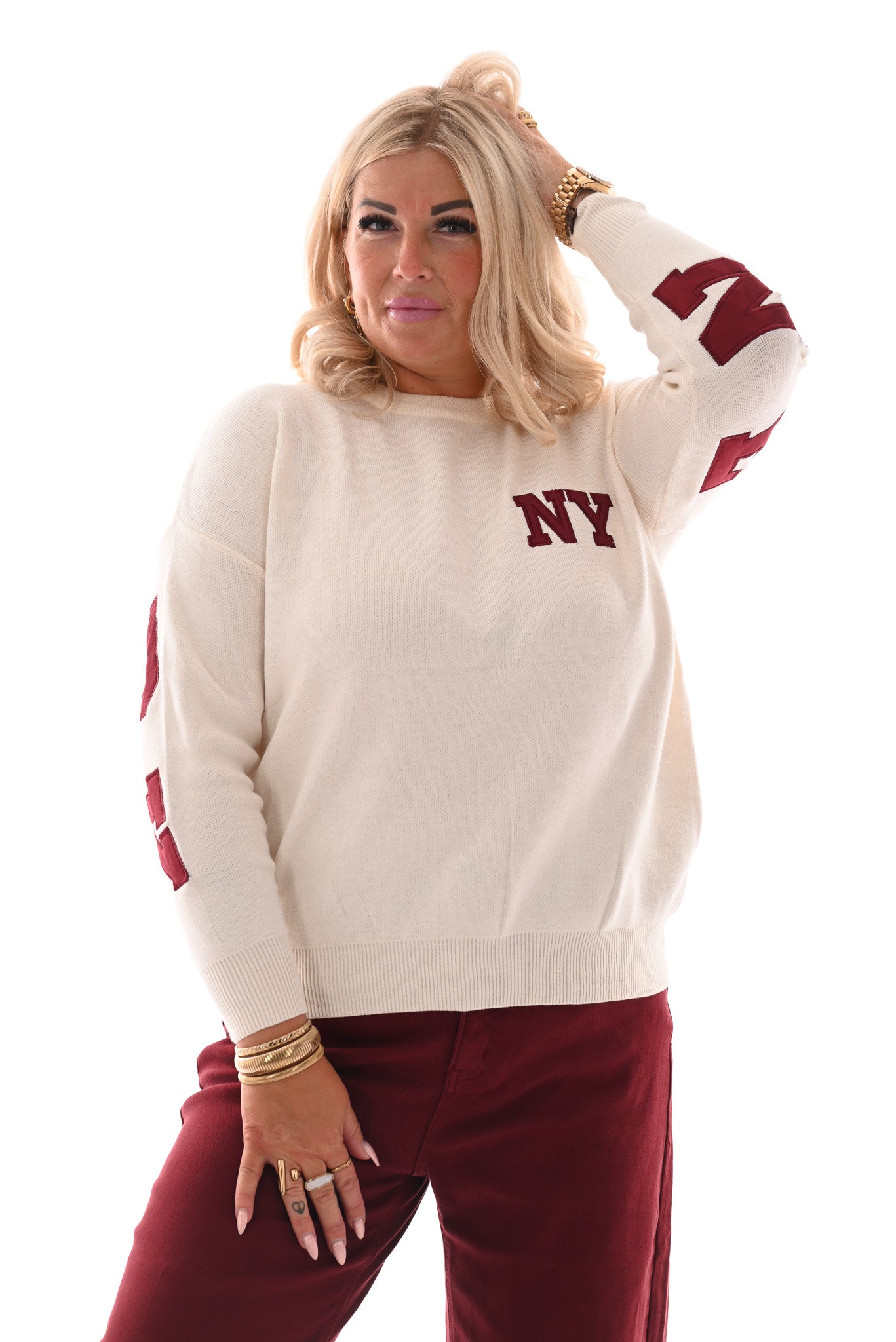 Trui New York creme