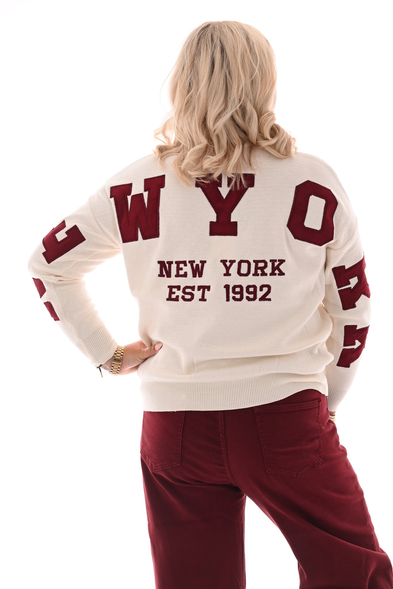 Trui New York creme