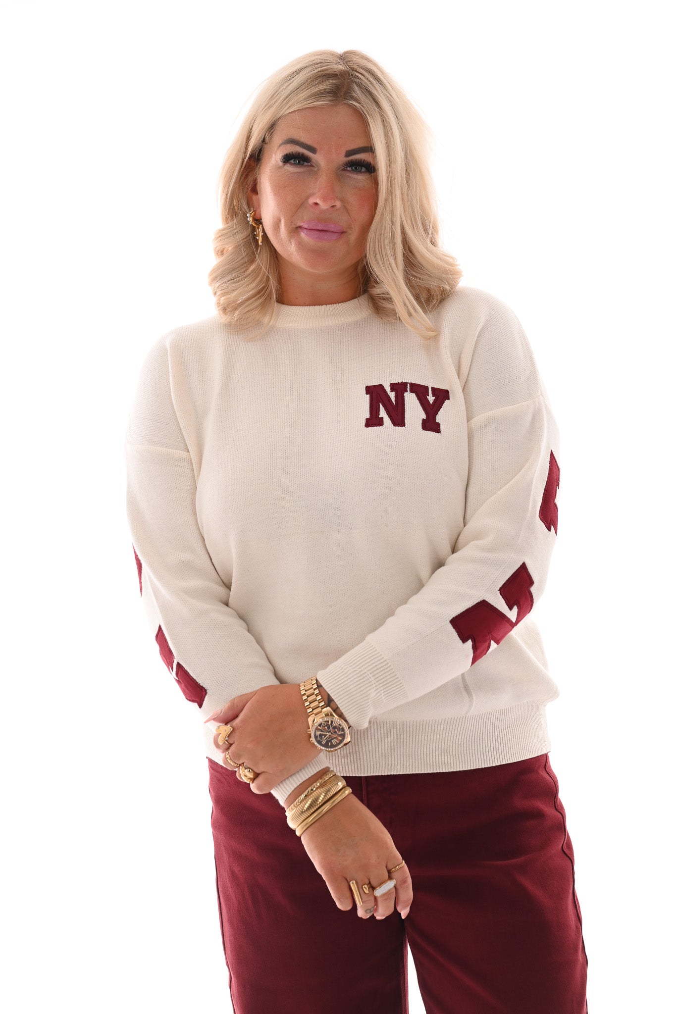 Trui New York creme