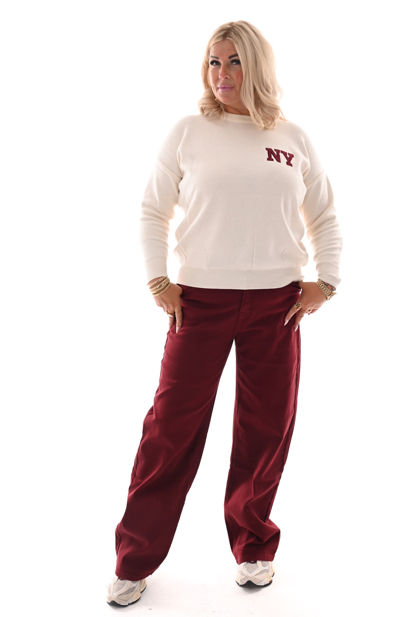 Monday wide leg bordeaux