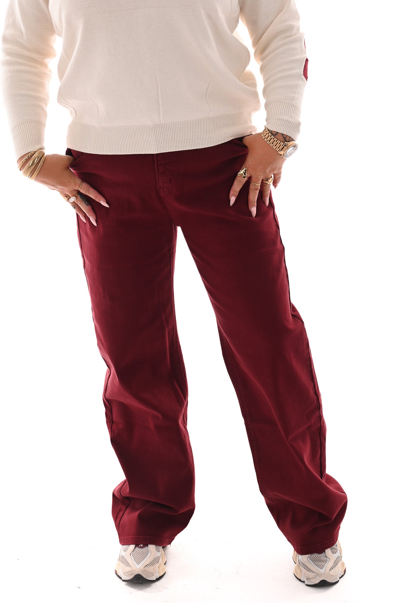 Monday wide leg bordeaux