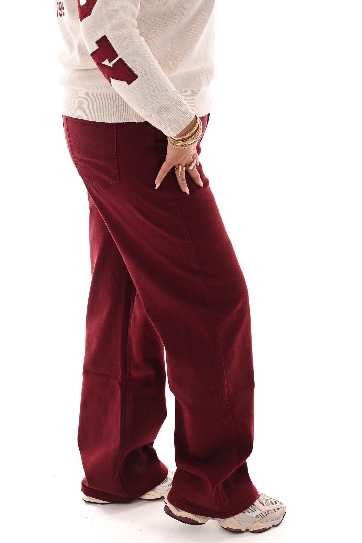 Monday wide leg bordeaux