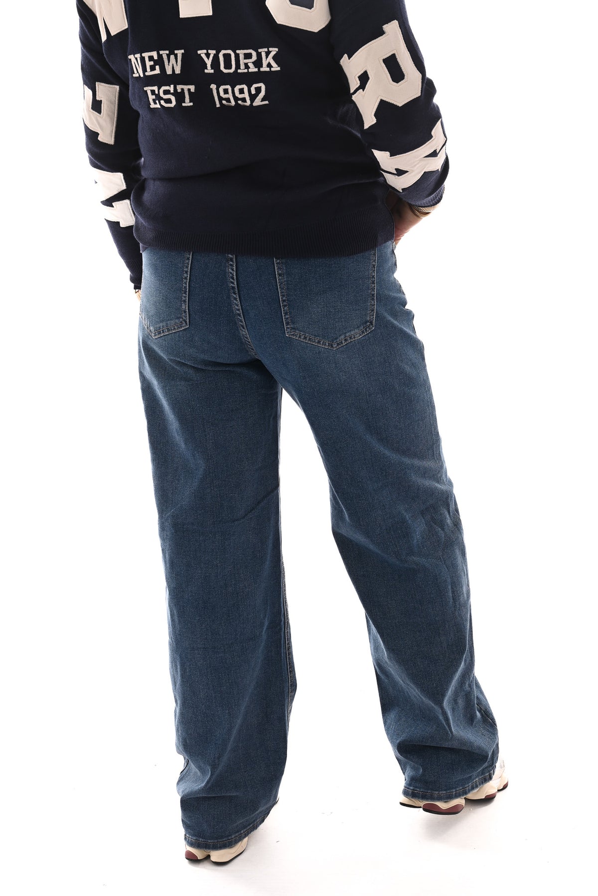 Monday wide leg blauw