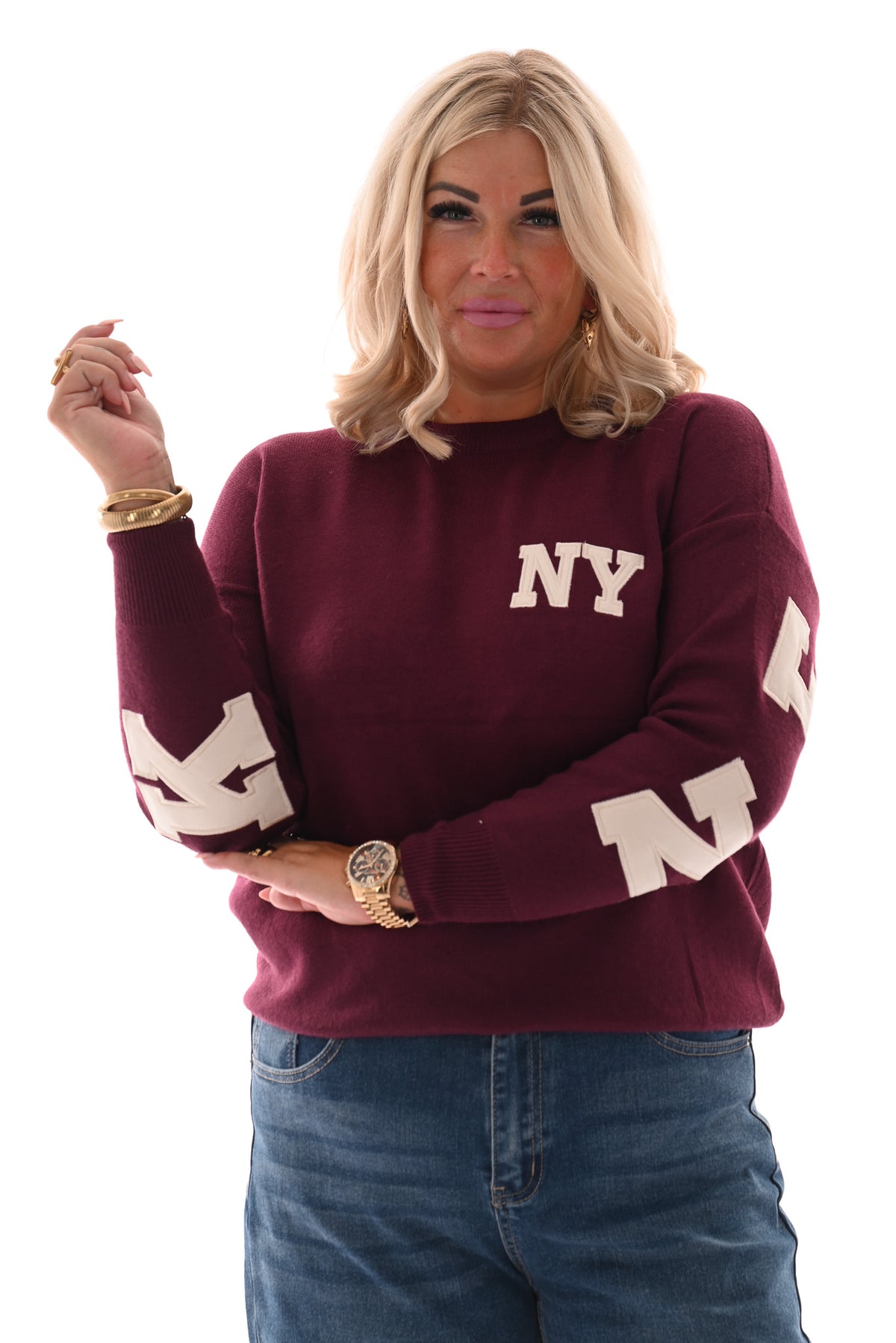 Trui New York bordeaux